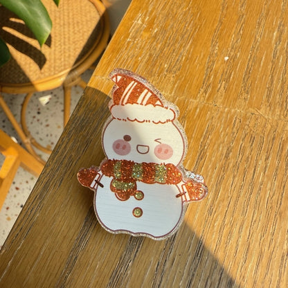 Cute Women's Christmas Tree Santa Claus Christmas Socks Arylic Hair Claws