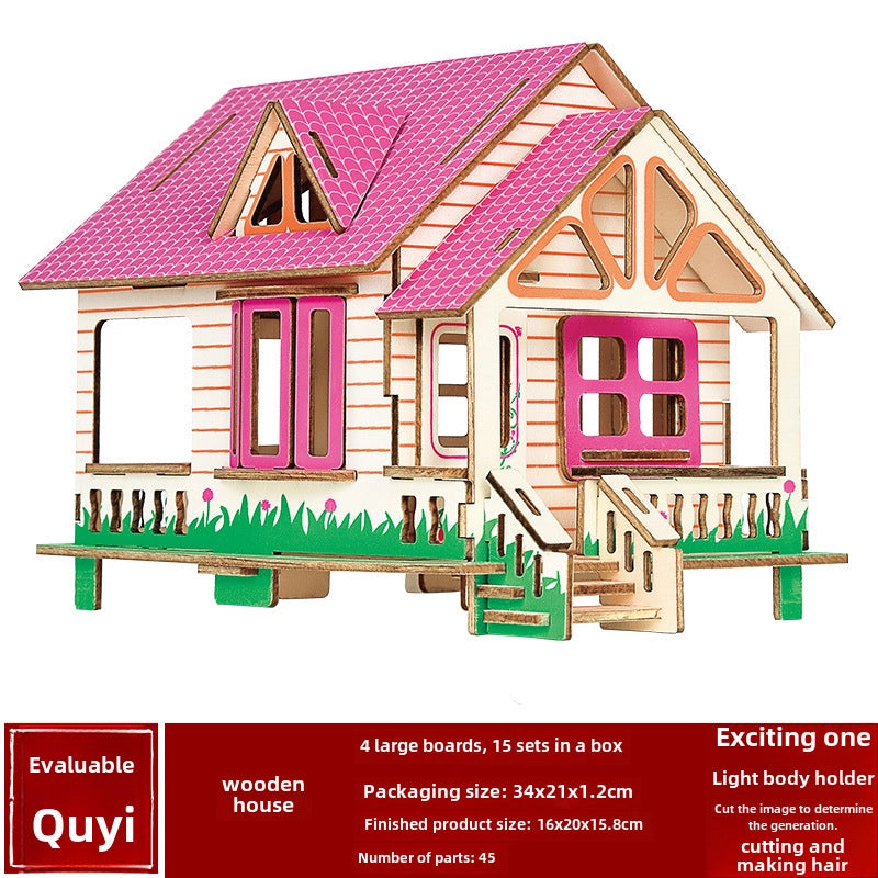 Stall Supply Children's Wooden 3D Puzzle Adult Puzzle Christmas Building Handmade Educational Model Toy