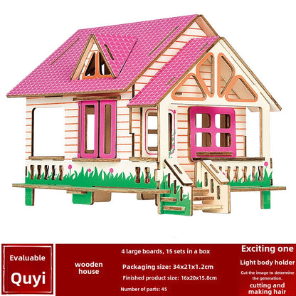 Stall Supply Children's Wooden 3D Puzzle Adult Puzzle Christmas Building Handmade Educational Model Toy