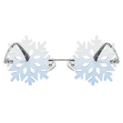 Fashion Snowflake Pc Polygon Frameless Glasses