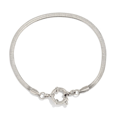 Women Fashion Circle Geometric Stainless Steel 18K Gold Plated Bracelets
