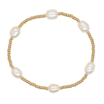Minimalist Round Beaded Freshwater Pearl Handmade Bracelets