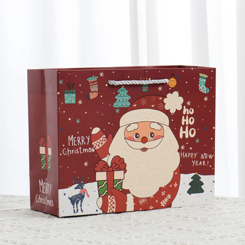 Christmas Cute Christmas Tree Santa Claus White Cardboard Holiday Festival Gift Wrapping Supplies