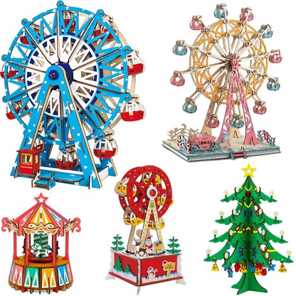 Stall Supply Children's Wooden 3D Puzzle Adult Puzzle Christmas Building Handmade Educational Model Toy