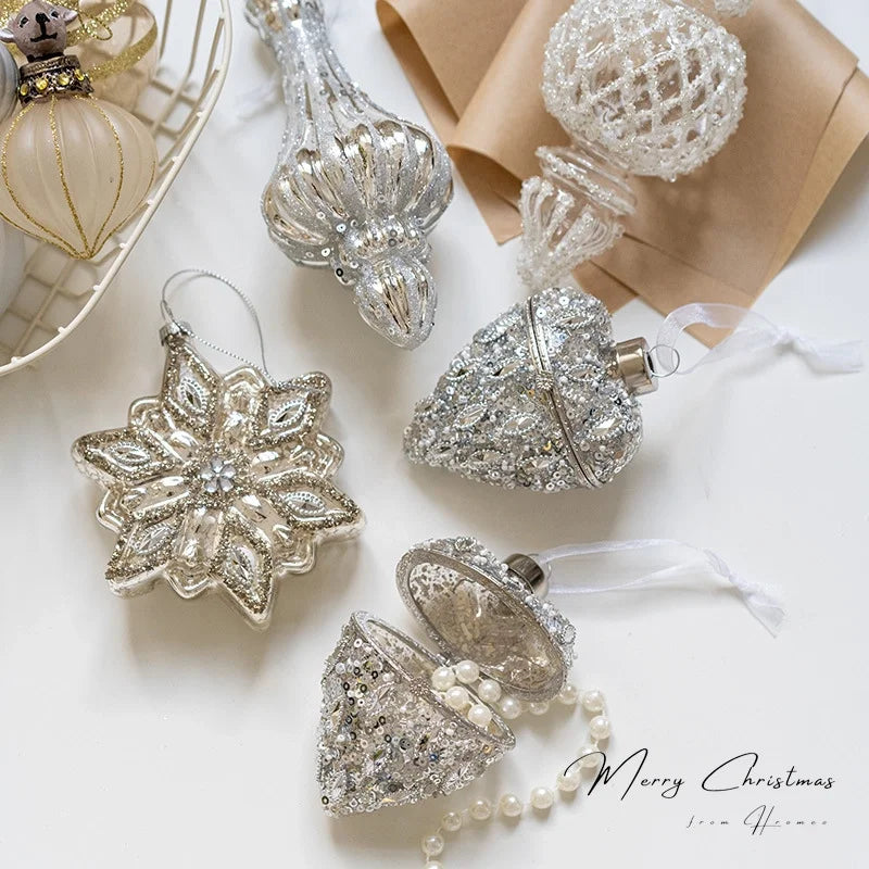 Christmas Minimalist Deer Glass Holiday Party Hanging Ornaments Decorations Hanging Ornaments