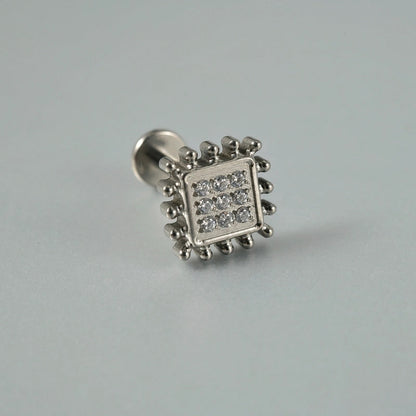 1 Piece Lip Rings Casual Vacation Tropical Cross G23 Titanium Alloy Plating Zircon 18K Gold Plated Lip Rings Ear Cartilage Rings & Studs