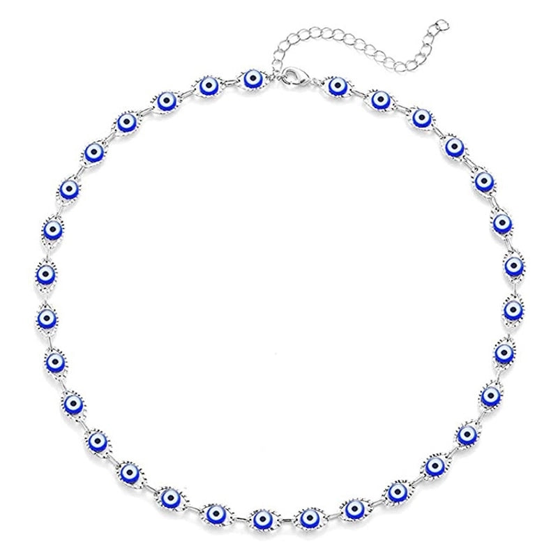 Retro Devil's Eye Copper Plating Unisex Bracelets Anklet Necklace