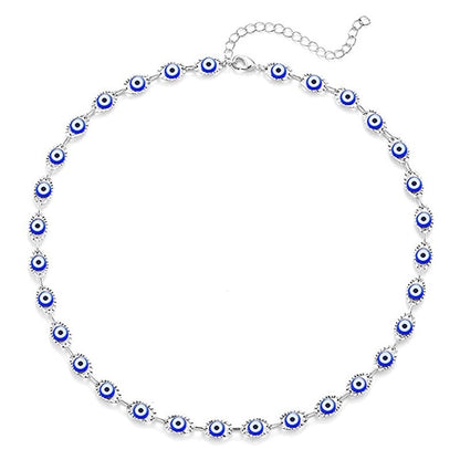 Retro Devil's Eye Copper Plating Unisex Bracelets Anklet Necklace