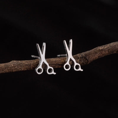 1 Pair Cute Minimalist Dog Cat Flower Polishing Hollow Out 304 Stainless Steel 18K Gold Plated Ear Studs