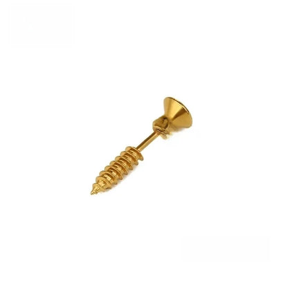 Fashion Punk Style Titanium Steel Screw Stud Earrings