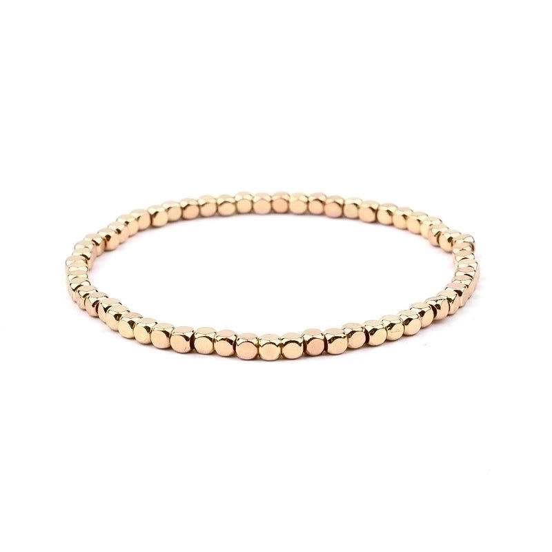 Minimalist Geometric Beaded Crystal Bracelets