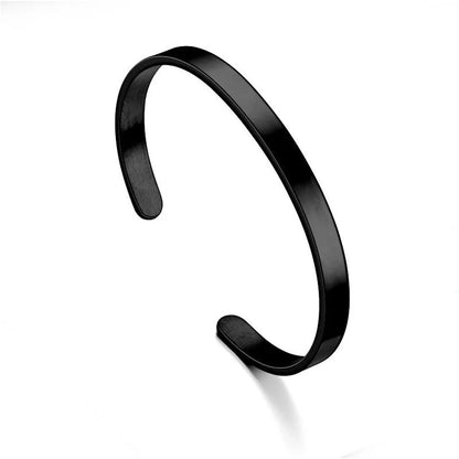 Minimalist Solid Color Stainless Steel Plating Bangle 1 Piece