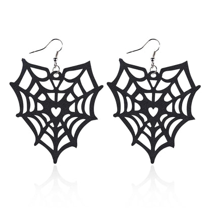 1 Pair Punk Water Droplets Pu Leather Drop Earrings