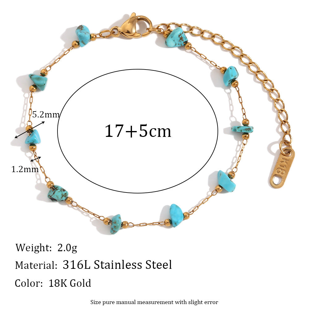 Fashion Ellipse Stripe Geometric Stainless Steel 18K Gold Plated Necklaces