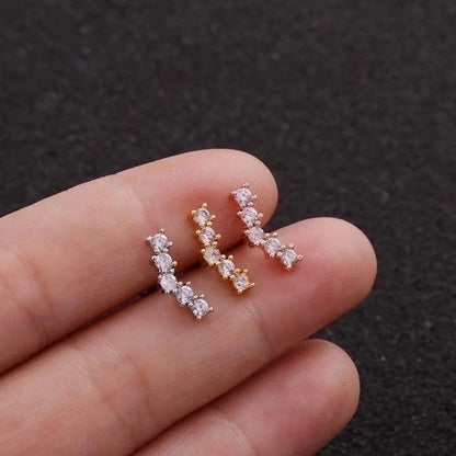 Ear Cartilage Rings & Studs Star 316L Stainless Steel Copper Zircon