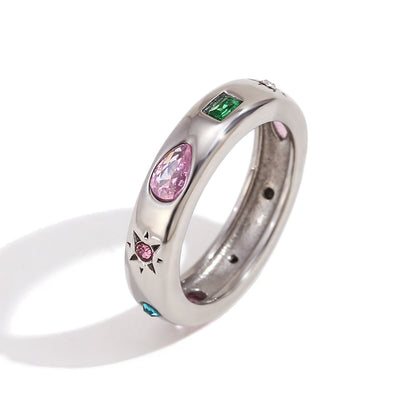 Fashion Circle Cloud Star Stainless Steel 18K Gold Plated Jewelry Sets