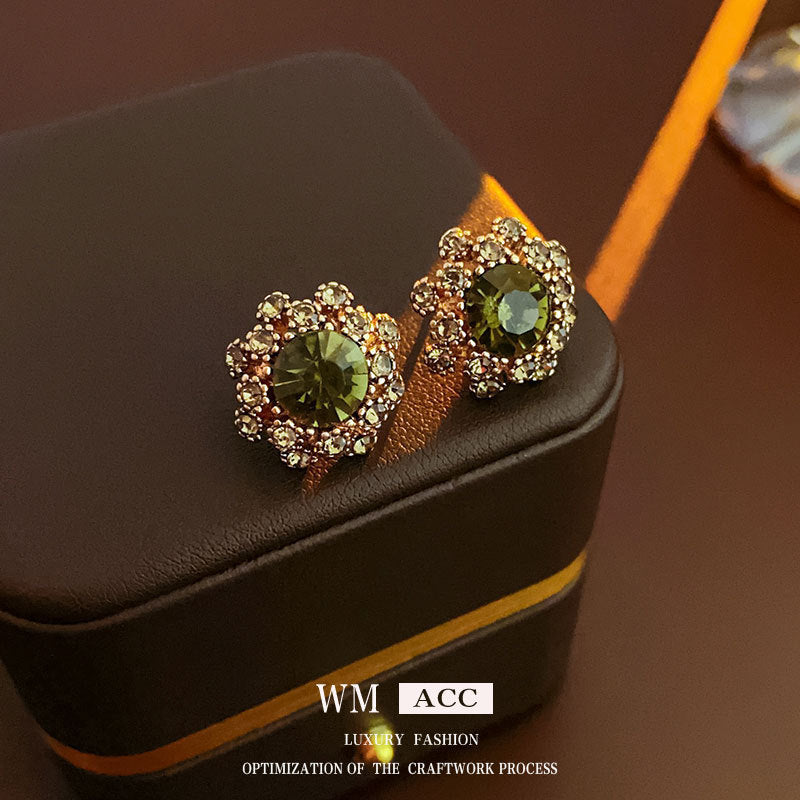 Mid-century Modern Round Geometric Copper Electroplating Earrings