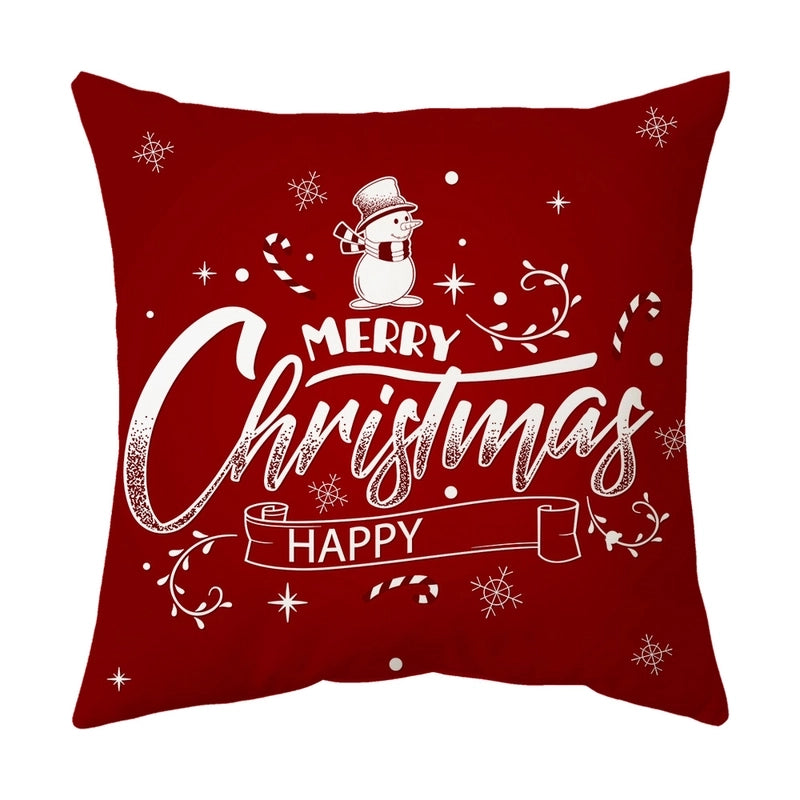 Classical Letter Short Plush Throw Pillow