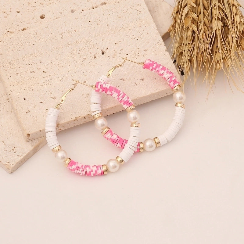 1 Piece Elegant Minimalist Classic Style Geometric Soft Clay 18K Gold Plated Earrings