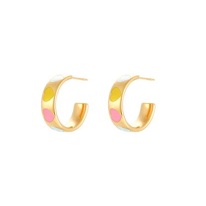 Geometric Stainless Steel 18K Gold Plated Earrings