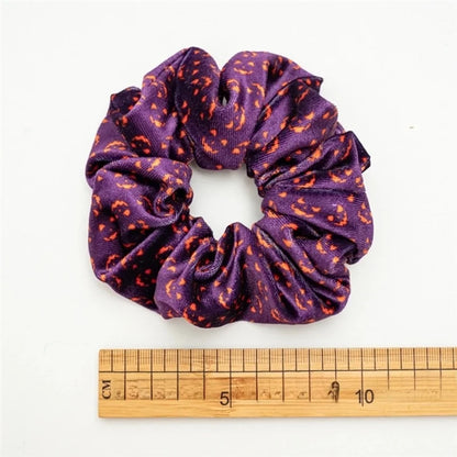 Halloween Fashion Women'S Pumpkin Heart Shape Flannel Printing Hair Tie