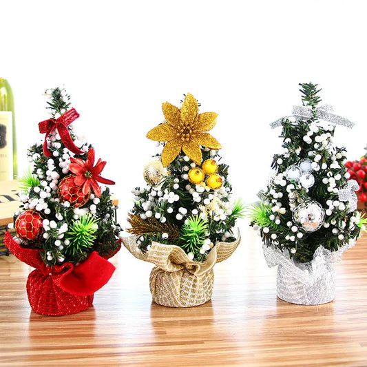 20cm Mini Christmas Tree Desktop Display Children's Gift Christmas Set Small Tree Christmas Decoration