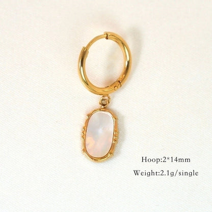 6 Pieces Minimalist Classic Style Heart Shape Plating Inlay 304 Stainless Steel Rhinestones Drop Earrings