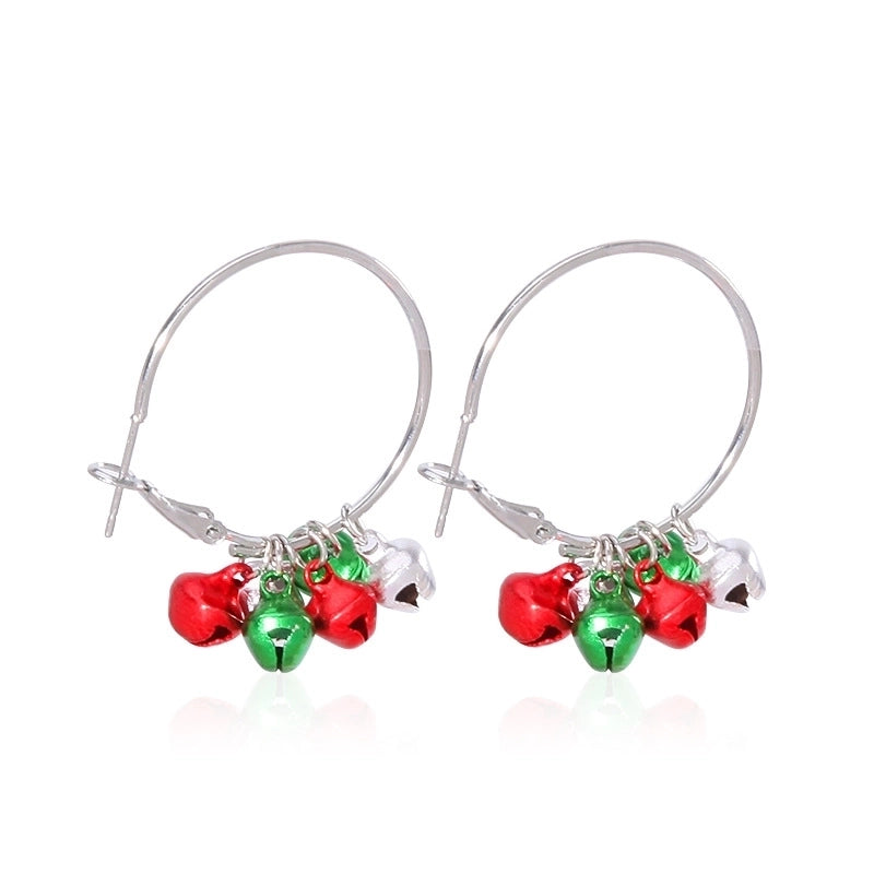 1 Pair Minimalist Christmas Tree Inlay Alloy Zircon Drop Earrings