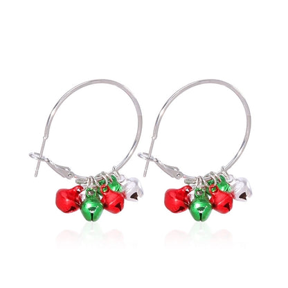 1 Pair Minimalist Christmas Tree Inlay Alloy Zircon Drop Earrings