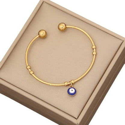 Expressive Eye Stainless Steel Oil Dripping Bangles