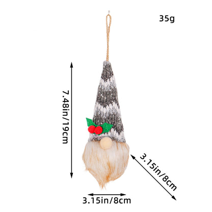 Glowing Faceless Doll Christmas Tree Pendant Gnome Plush Doll Window Display Christmas Decoration