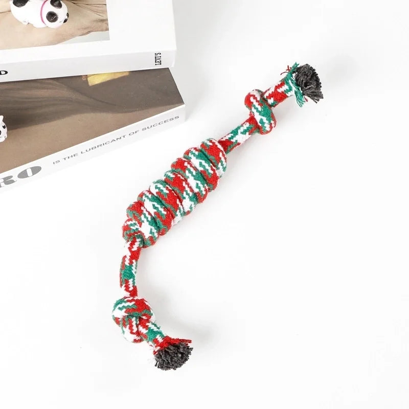 Cute Cotton Rope Christmas Infinite Twist Pet Toys