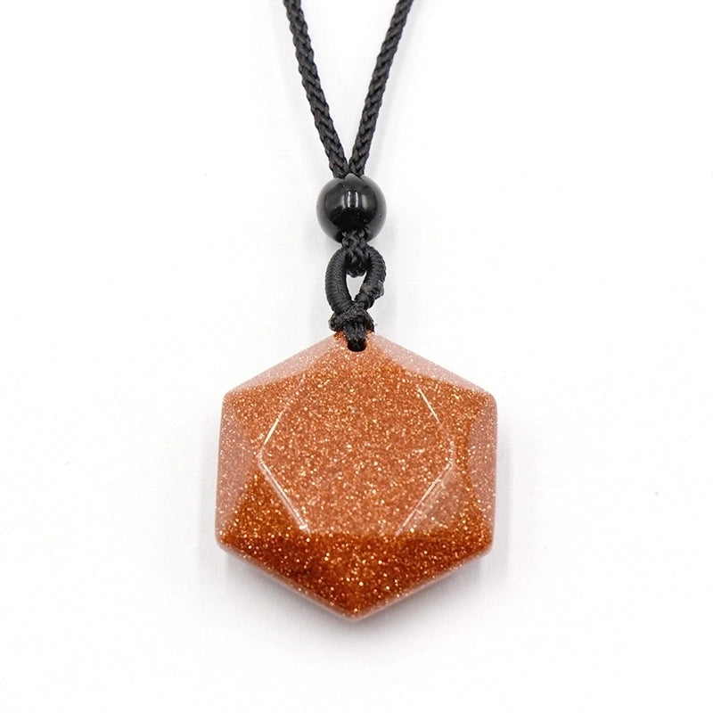 Original Design Hexagram Crystal Polishing Necklace Pendant