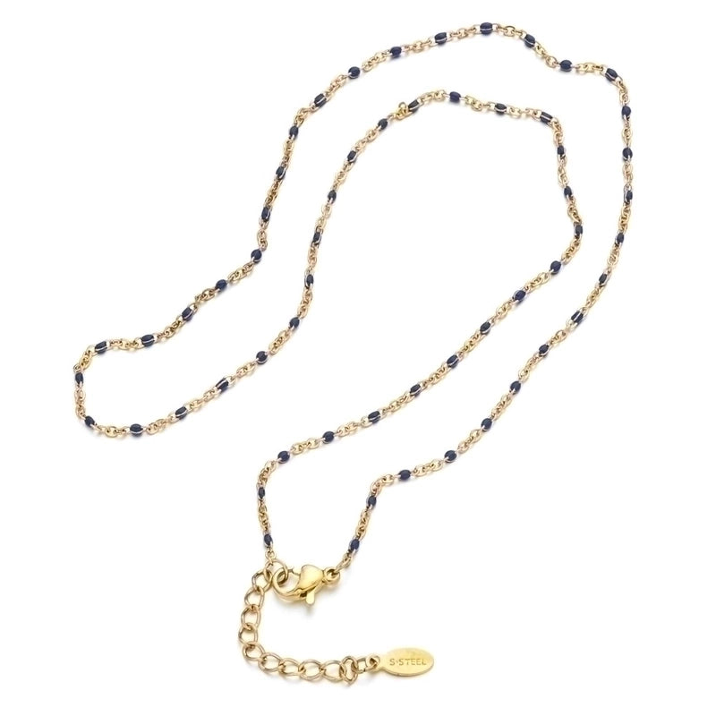 Minimalist Printing Stainless Steel Alloy Plating Gold Plated Necklace