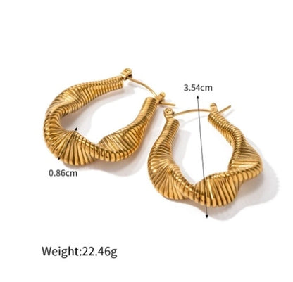 1 Pair Minimalist Classic Style Solid Color Plating 304 Stainless Steel Titanium Steel 18K Gold Plated Ear Studs