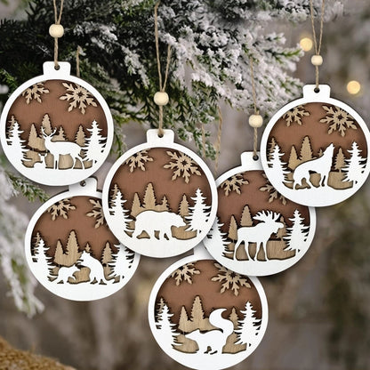 Christmas Cartoon Style Cartoon Wood Party Street Hanging Ornaments