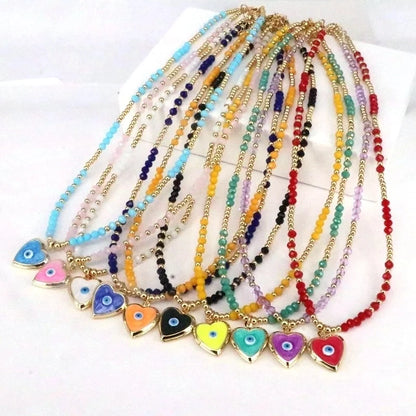 Elegant Vintage Style Eye Copper Plating Gold Plated Pendant Necklace