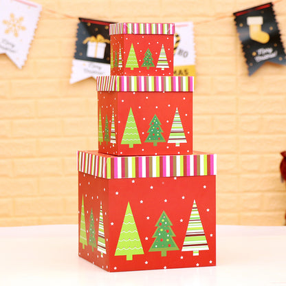 Christmas Party Decoration Large Medium Small Christmas Gift Box Christmas Tree Bottom Decoration Gift Box Gift Bag