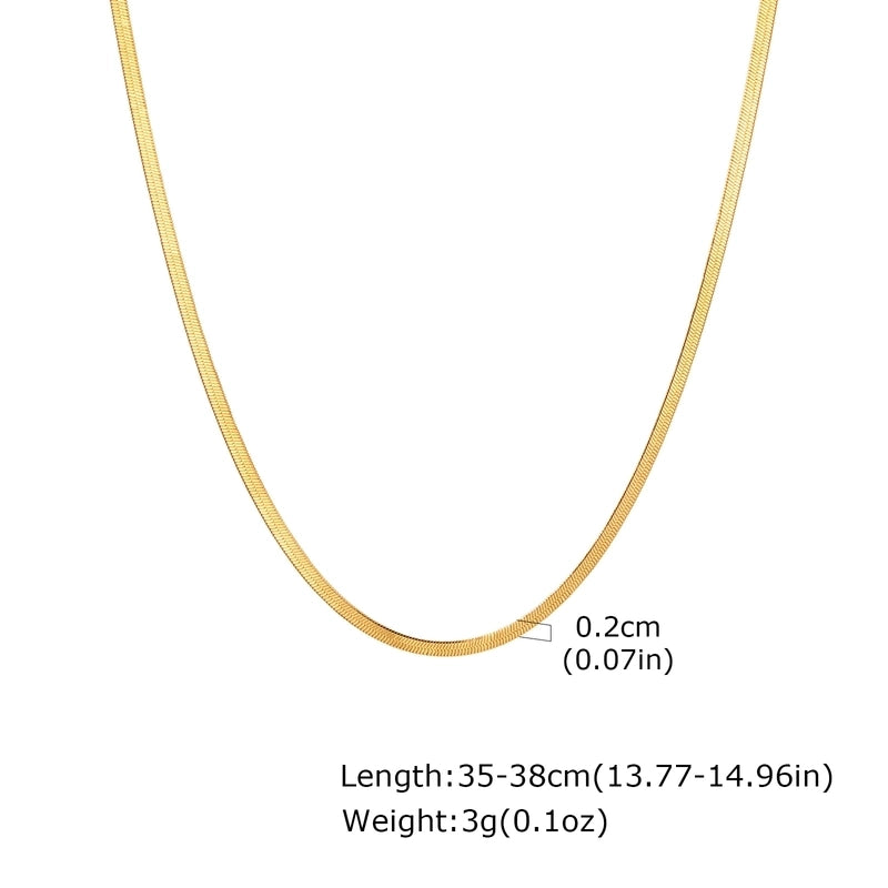 Sweet IG Style Solid Color 304 Stainless Steel 18K Gold Plated Bracelets Necklace