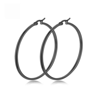 1 Pair Round Plating 201 Stainless Steel Stainless Steel Earrings