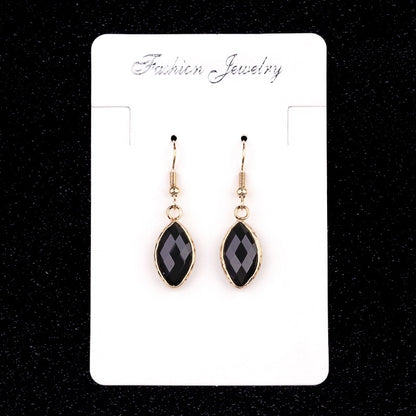 1 Pair Vintage Style Classic Style Geometric Polishing Artificial Crystal Semi-precious Stone Tiger Eye Drop Earrings