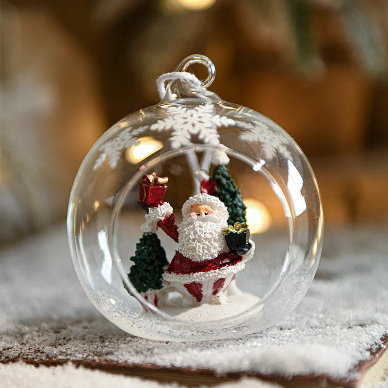 Christmas Ball Glass Ball Christmas Decoration Pendant Hanging Ornament Hanging Ball Christmas Atmosphere Decoration Supplies Christmas Ball