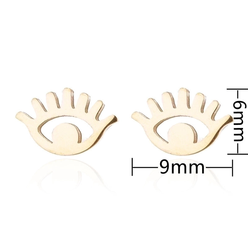 1 Pair Fashion Geometric Plating 304 Stainless Steel 18K Gold Plated Ear Studs