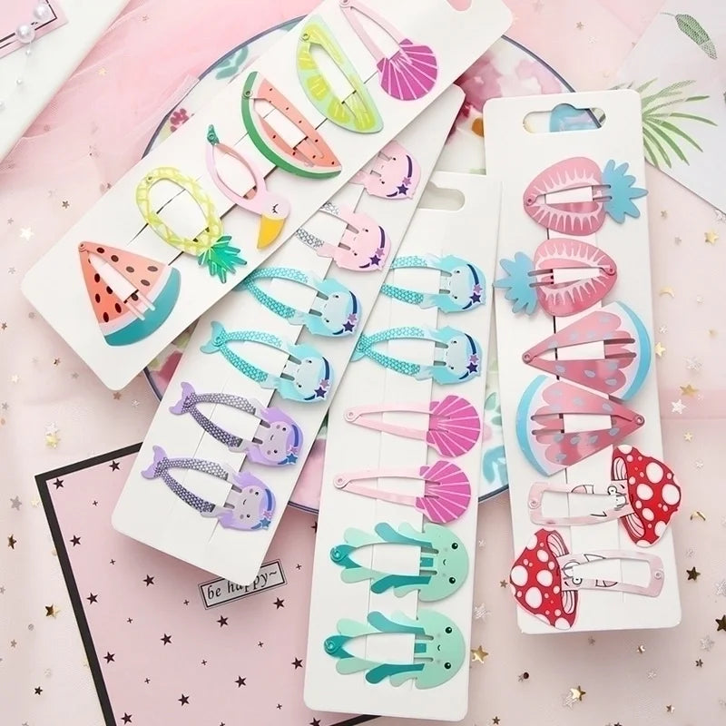 Christmas Cartoon Style Kid'S Animal Christmas Tree Fruit Metal Stoving Varnish Hair Clip