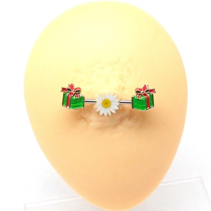 1 Piece Nipple Rings & Studs Minimalist Classic Style Sunflower Snowflake Stainless Steel Alloy Copper Plating Inlay Rhinestones