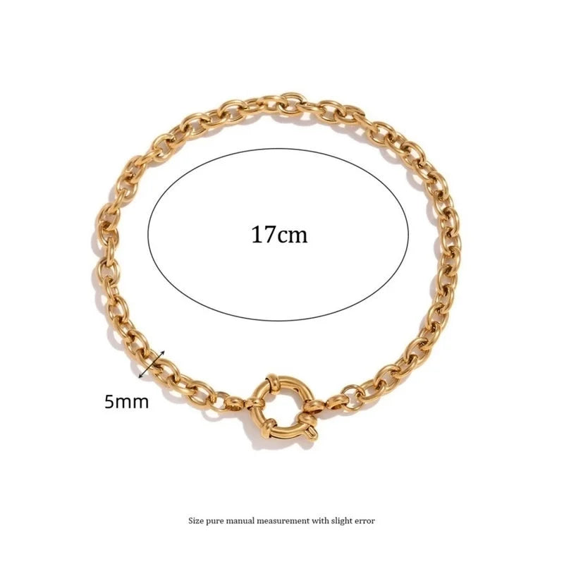 Minimalist Classic Style Solid Color 304 Stainless Steel Bracelets In Bulk
