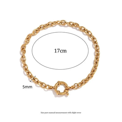 Minimalist Classic Style Solid Color 304 Stainless Steel Bracelets In Bulk