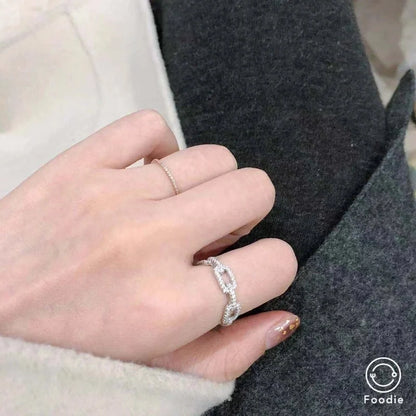 Copper Diamond Geometric Artificial Gemstones Copper Rings