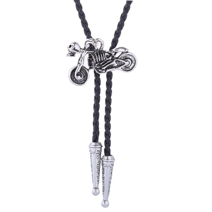Punk Classic Style Star Cattle Skull Alloy Leather Rope Halloween Unisex Bolo Ties
