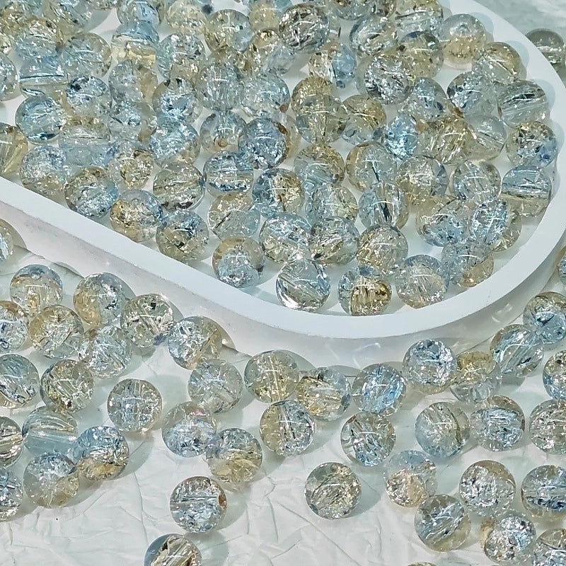 50 PCS/Package Diameter 10mm Diameter 8mm Glass Crackle Glass Beads Round Jewelry Accessories